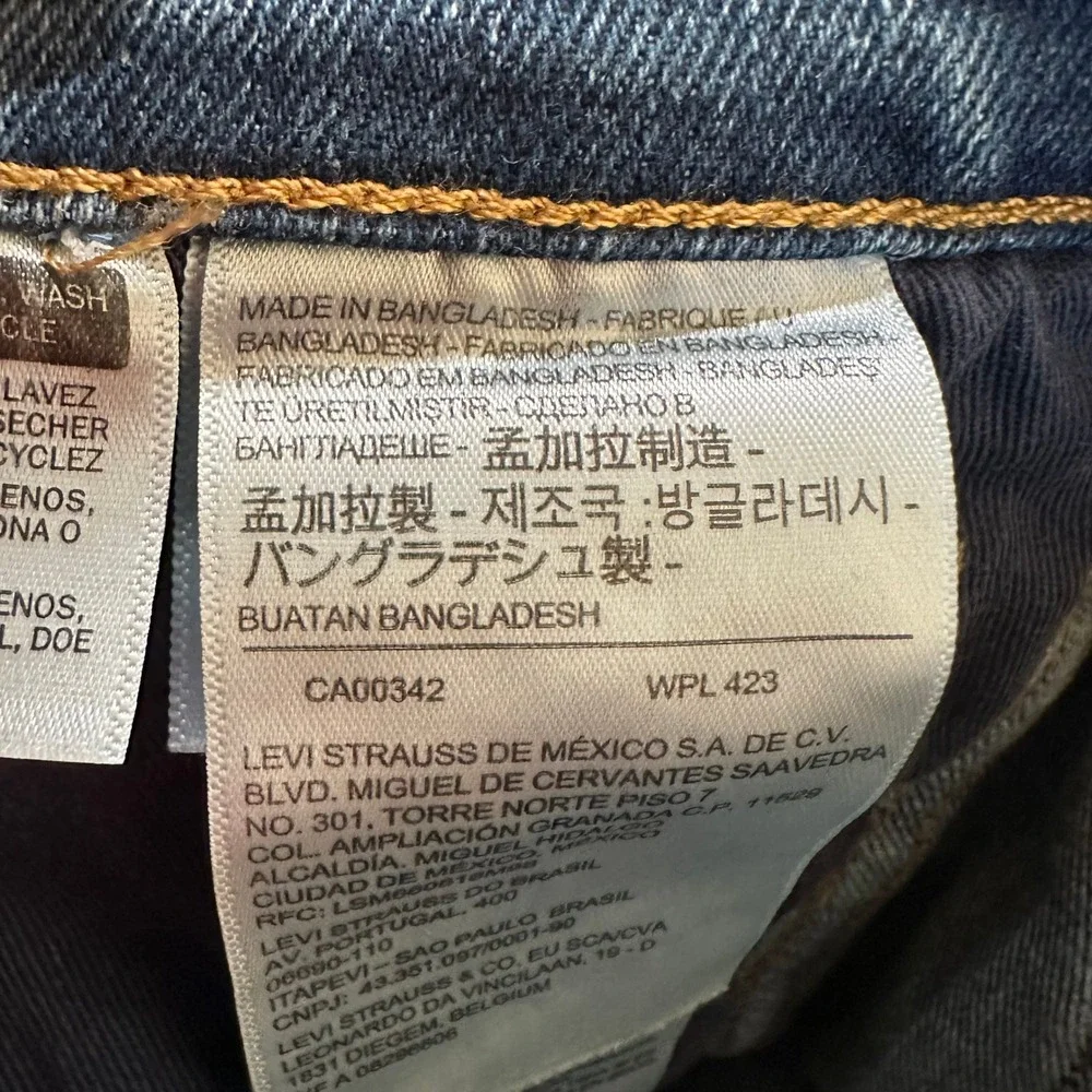 Levis Workwear Fit Mens Jeans 32x32 Medium Wash Blue Straight Leg Denim
